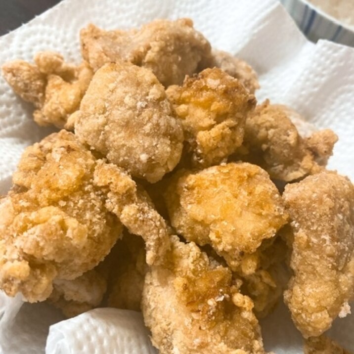 冷凍もも肉を使用した醤油唐揚げ